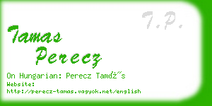 tamas perecz business card